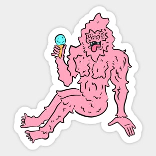 Pretty Pink Snow yeti Sticker